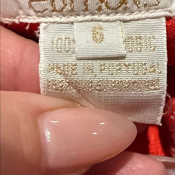 Red Patterned Midi Skirt - Picture 10 of 15